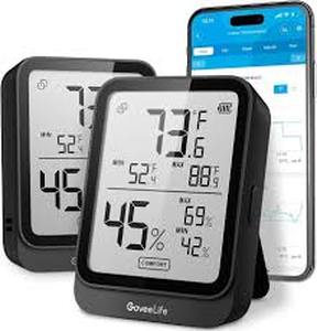 lot 6254 image: Govee Smart Digital Thermo-Hygrometer Set of 2