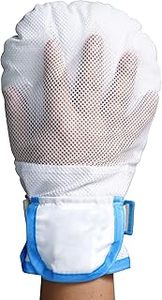 lot 12455 image: Medical Hand Restraints Safety Mitts Glove for Dementia Elderly and Patients, Fingers Separated Design with Breathable Mesh and Thick Sponge Filling to Keep Comfort and Prevent Scratching(1pcs)