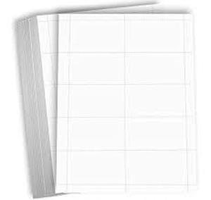 lot 15595 image: Hamilco Blank Business Cards Card Stock Paper �� White Mini Note Index Perforated Cardstock for Printer �� Heavy Weight 80 lb 3 12 x 2 �� 100 Sheets 1000 Cards