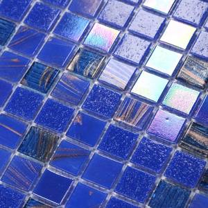 lot 1230 image: smafusion 11.5 Sq.Ft Iridescent Cobalt Blue Glass Mosaic Tiles, 12.9 Sheets (10-Pack), Waterproof Mesh-Mounted for Swimming Pool & Shower Floor, Grout Required (Not Peel and Stick), 4mm Dark Blue