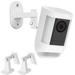 lot 2131 image: 2Pack Security Wall Mount for Ring Spotlight Cam Battery and Ring Spotlight Cam PlusPro (Battery), 360° Adjustable IndoorOutdoor Mounting Bracket for Your Surveillance Camera System - White