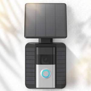 lot 2133 image: Solar Charger Compatible for Ring Video Doorbell (2020 Release) Micro-USB Port Charging, QIBOX Adjustable Solar Panel Mount, Efficient Solar Charger for Doorbell Camera