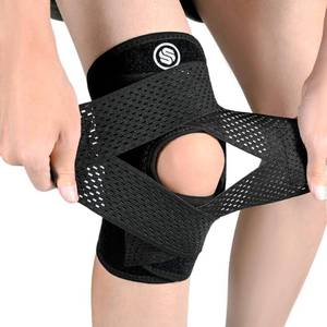 lot 2152 image: Knee Brace with Side Stabilizers for Knee Pain, Adjustable Knee Support for Meniscus Tear ACL MCL Arthritis Injury Recovery, Breathable Knee Wrap for Men & Women, Workout, Sports (Black, Large)