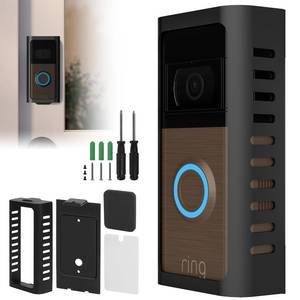 lot 2156 image: USUAUU No Drill Doorbell Mount for Ring Video Doorbell 234Pro (2024 Release), Adhesive Mouting Bracket Door Bell Holder for Apartment Security