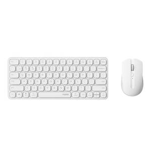 lot 2159 image: Rapoo 9050S Multi-Device Keyboard and Mouse Combo, 2.4GHzBluetooth 5.04.0 Wireless Keyboard & Mouse Set for WindowsMacLinuxChrome, Support 4 Devices, Rechargeable, Silent Click, White