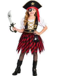 lot 2195 image: SKCAIHT Pirate Costume Girls Kids Halloween Dress Up Party (9-11 Years)