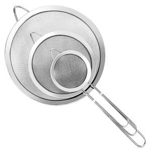 lot 2208 image: 3Pcs Super Wire Extra Fine Mesh Strainer with Handle, Small Medium Large Size Sifter Metal Strainer Set, Stainless Steel Sieve Fine Mesh Strainers for Kitchen Rice Juice Quinoa Food Flour Baking YLYL
