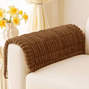lot 3277 image: Smiry Couch Cover for Dogs Washable, Non Slip Fuzzy Pet Couch Covers for 3 Cushion Sofa Pet Friendly, Thick Soft Sofa Slipcovers Cushion Protector (Brown, 27.6 x 27.6)