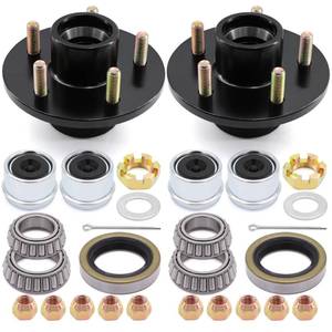 lot 3294 image: Tuijodaix 2 Sets Trailer Wheel Hub Kit 5 Bolt 4.5 inch,5 Lug 3500 lb Axle Kit with Dust Cap and Rubber Plug for Boat Trailers, Fits for 1-116 to 1-38 Axles