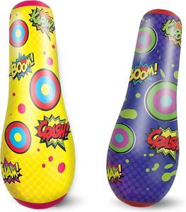lot 4016 image: JOYIN Punching Bag for Kids, 47 Inches Kids Punching Bag with Bounce-Back Action, Double-Sided Inflatable Punching Bag(1 Pack)
