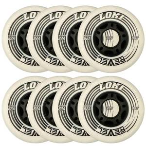 lot 4030 image: Alkali Hilo 4-76MM4-80MM Outdoor Inline Roller Hockey Wheels Revel Cele 8 Pack - 82A