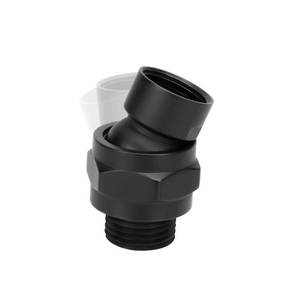 lot 4037 image: NearMoon Shower Head Swivel Ball Adapter - Solid Brass Shower Connector Ball Joint Adjustable Universal Shower Arm Extension Component (Matte Black)