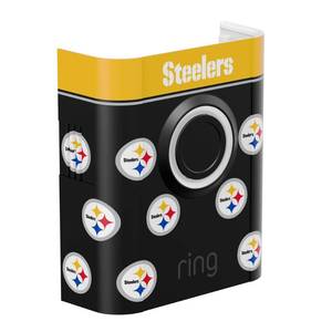 lot 4042 image: All-New Limited Edition, Official NFL Faceplate for Ring Doorbells - Video Doorbell 3, Video Doorbell 3 Plus, Video Doorbell 4, Battery Doorbell Plus, and Battery Doorbell Pro  Pittsburgh Steelers