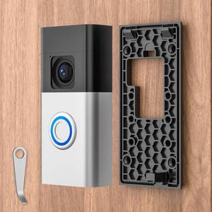 lot 4044 image: No-Drill Adhesive Video Doorbell Mount Compatible with Battery Doorbell (2024 Release), Door Mounting Holder Bracket Accessories for Apartments Office Houses (1 Pack)