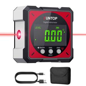 lot 4052 image: XUNTOP USB Charging Digital Angle Finder Level Box with Laser (Class 2,
