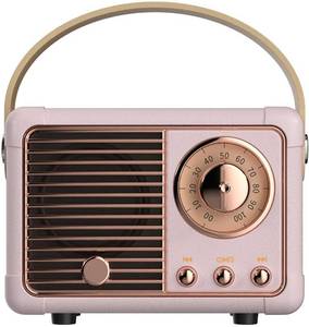 lot 4062 image: Baolira Retro Bluetooth Speaker, Portable Wireless Speaker with Crystal Clear Stereo Sound Rich Bass, Best Birthday Gifts Ideas for Women Teenage (Pink)