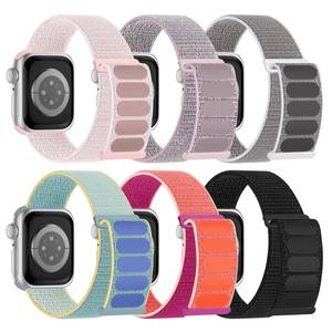 lot 4068 image: 6 Pack Sport Nylon Loop Band Compatible with Apple Watch Band 38mm 40mm 41mm 42mm 44mm 45mm 46mm 49mm for Women Men, Adjustable Breathable Braided Straps for iWatch Series 11109876543SEUltra