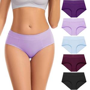 lot 4076 image: CleainKorte Womens Underwear Cotton Hipster Ladies Panties for Women Mid Rise Coverage Briefs Strech Breathable - 5 Pack