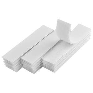 lot 4474 image: Melsan 1x4 inch Self Adhesive Hook and Loop Strips - 15 Sets - White Sticky Back Tape Fastener, Heavy Duty Mounting Strips for Home or Office Use - Instead of Holes and Screws
