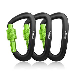 lot 4480 image: B-Mardi Carabiner Clips Heavy Duty 12kN (2697 lbs)-Lightweight Locking Carabiners for Camping, Hiking, Hammock, Dog Leash Harness, Outdoor and Gym etc, Keychains& Utility