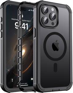 lot 4484 image: jaroco Magnetic for iPhone 15 Pro Max Case, Compatible with MagSafeMilitary Grade Drop ProtectionHeavy Duty ProtectionNon-SlipShockproof 2-Layer Durable Bumper Phone Case 6.7-Black