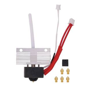 lot 4485 image: Hotend Kit for Elegoo Neptune 3 ProPlusMax, 3D Printer Print Head Extruder Hot End Kit Heating Block Kit with 5PCS Extra 0.4mm Brass Nozzle Kit and 1 PCS Silicone Cover
