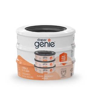lot 4494 image: Diaper Genie Bags Refills 270 Count (Pack of 3) Clean Laundry Scent  Diaper Pail Refills with Max Odor Lock  Holds up to 810 Newborn Diapers