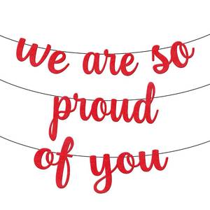 lot 4499 image: KatchOn, Felt We are So Proud of You Banner - 8 Feet, No DIY  Congratulations Banner 2026, Red Graduation Decorations Class of 2026  Red We are So Proud of You Sign for Graduation Decorations 2026
