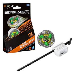 lot 6033 image: BEY BLADE X Stun Medusa 9-60GB UX Starter Pack Set with Takara Tomy Stamina Type Top and Launcher, Battling Tops Game Toys, Ages 8