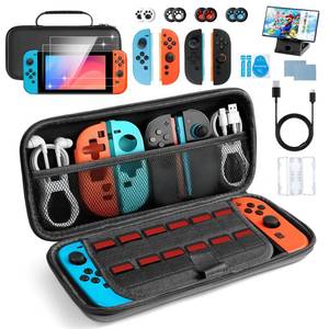 lot 6048 image: Nineshi Nintendo Switch 2 Carrying Case, Nintendo Switch 2 Accessories with Screen Protector, Holder, Joy-Con Case, Card Box, Joystick Caps, Card Box