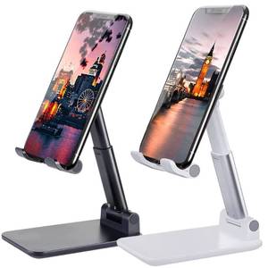 lot 6079 image: Meetuo 2 Pcs Cell Phone Stand, Adjustable Angle Height Phone Stand for Desk, Fully FoldablePortable Phone Holder, Compatible with iPhone 171615141312Smartphones