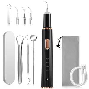 lot 6081 image: Plaque Remover for Teeth, Tartar Remover for Teeth Cleaning with 4 Replaceable Heads and 3 Adjustable Modes, Rechargeable Teeth Cleaning Plaque Remover for Home incomplete