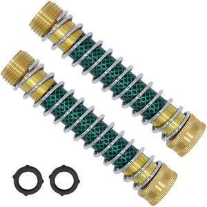 lot 6344 image: Lifynste Garden Hose Extension Adapter, Hose Kink Protector with Coil Spring, 2 Pack