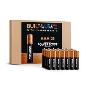 lot 6359 image: Duracell Coppertop Aaa Alkaline Batteries With Power Boost Ingredients, 28 Count (Pack Of 1), Long-Lasting Alkaline In Re-Closable Pack For Quick Access And Organized Storage