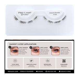 lot 6364 image: Pro Lash ProWear Professionally Styled Lash Clusters - Easiest to Apply Eyelash Cluster - 10 Day Eyelashes - Waterproof Lashes Clusters - Single Set - Volume Shorties No. 06 - Black