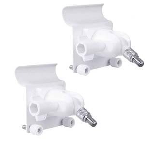 lot 6370 image: HOLACA Vinyl Siding Clips for Arlo,Stick Up Cam Roelink ZUMIMALL Eufy Security Camera, Hanger Hooks for Mounting Security Camera, Weatherproof Aluminum Alloy Material (2 Pack, White)