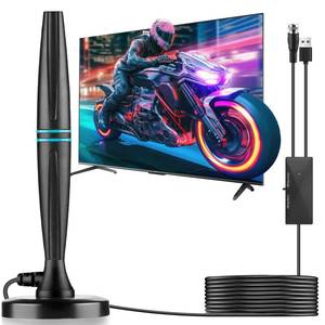 lot 6382 image: Qincesan TV Antenna Indoor, Antenna for Smart TV, Support 4K 1080p with Signal Booster for Local Channels, Long Range Reception for Old TV and All TVs