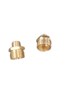 lot 6403 image: Brass Threaded Pipe Fittings Set of 2