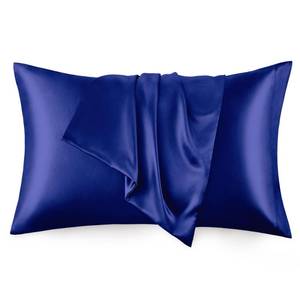 lot 6427 image: Loves cabin Satin Pillowcase Set of 2 Queen Size 20x30, Cooling Pillow Covers for Hair and Skin, Silky Smooth with Envelope Closure, Similar to Silk, Navy