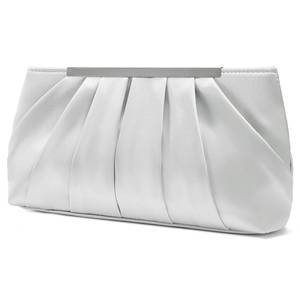 lot 6437 image: RNIEGA Clutch Purses for Women Evening Bag Elegant Pleated Satin Formal Handbag Simple Classy Purse