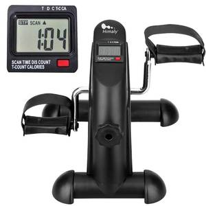 lot 9193 image: Mini Exercise Bike, himaly Under Desk Bike Pedal Exerciser Portable Foot Cycle Arm & Leg Peddler Machine with LCD Screen Displays