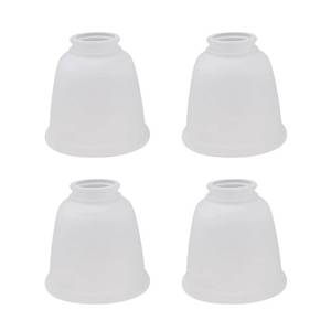 lot 9210 image: Aspen Creative 23045-4 Transitional Style Bell Shaped Frosted Replacement Glass Shade, 2-18 Fitter Size, 4-58 high x 4-58 diameter, 4 Pack