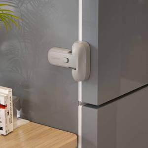 lot 10289 image: Moms Choice Gold Awards Winner - EUDEMON 1 Pack Updated Child Proof RefrigeratorFridgeFreezer Door Lock Apply to Max 1(25mm) Sealing Strip for Toddlers and Kids, no Tools Need or Drill (Grey)