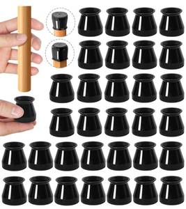 lot 10298 image: 32 Pcs Chair Leg Floor Protectors - Silicone Felt Pads, Scratch-Proof & Noise-Free, Easy Smooth Moving, Small Size (Fits Round Chair Legs 516 to 1-516 Diameter)��