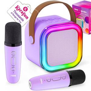 lot 11634 image: IROO Mini Karaoke Machine for Kids, 2026 TOP Toys Birthday Gifts Ideas for Girls Ages 4, 5, 6, 7, 8, 9, 10, 12 Years Old, Portable MP3 Player with 2 Wireless Mics for Family Home Party