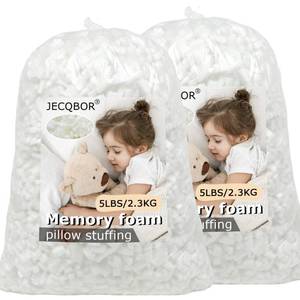 lot 11664 image: Jecqbor 10lbs Pillow Stuffing for Bed Body Cooling Pillow, Adjustable Cold Shreddred Memory Foam Filling with Polyfill Stuffing Refill for Bean Bag Chair Filler, Stuffed Animal, Couch, Art Crafts