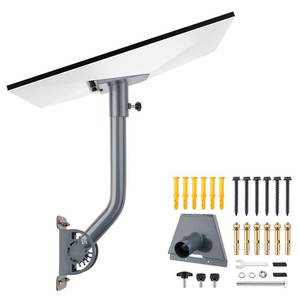 lot 11691 image: Elxovnt Starlink Gen 3 Mount, Adjustable Heavy Duty Wall, Roof Pole Mount Kit with Aluminum Pipe Adapter, Weatherproof Rustproof for Concrete, Wood, Brick Walls, Easy Installation for Gen 3 Starlink