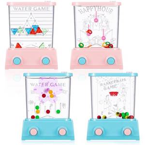 lot 12148 image: Gejoy 4 Pieces Water Games Handheld Easter Basket Stuffers for Kid Water Ring Toss Handheld Game Mini Retro Pastime Car Toys Fidget Autism Toys for Easter Children Boys Girls Birthday(Elegant Style)