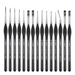 lot 12152 image: PANDAFLY Detail Paint Brushes Set, 15pcs Miniature Brushes for Fine Detailing & Art Painting - Acrylic, Oil, Watercolors & Paint by Number, Models, Face, Nail, Craft