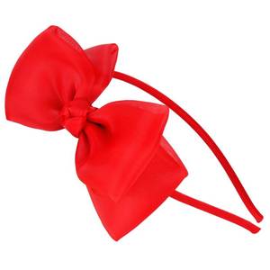 lot 12154 image: HoveBeaty Bow Hairband Soft Elastic Lace Bowknot Headband for Women and Girls, Perfect Hair Accessories for Party and Cosplay (Red)